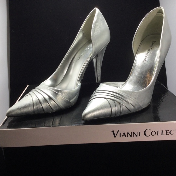 Silver Vianni collection heels size 7 - Picture 1 of 5